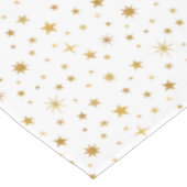 Hemels Sterrenpatroon Modern Witte Gouden Trouw Tafelkleed (Gekanteld)