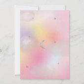 Hemels stukje hemelse holografische babyshower kaart (Achterkant)