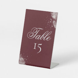 Hemels Tafelnr. Bordurenkaart Burgundy  Reclamebord Met Voetstuk
