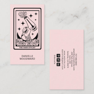 Hemels Tarot Kapsalon Blush Roze Visitekaartje