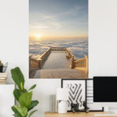 Hemels terras boven de wolken poster (Thuiskantoor)
