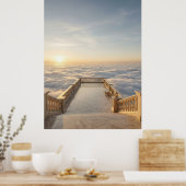 Hemels terras boven de wolken poster (Keuken)
