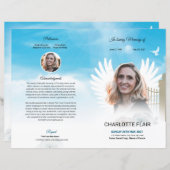 Hemels Uitvaartprogramma Sjabloon (Voorkant / Achterkant)