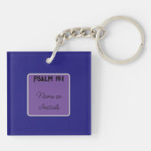 "Hemels verklaar de glorie van God" Vierkante Sleu Sleutelhanger (Achterkant)