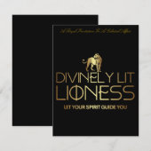 Hemels verlichte Leeuwin Zodiac Uitnodiging (Voorkant / Achterkant)