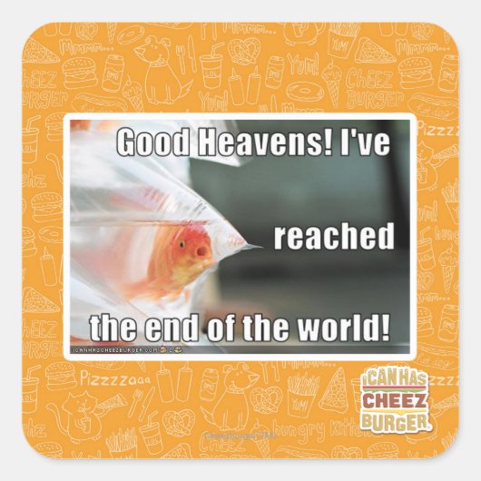 Hemels! Vierkante Sticker (Voorkant)