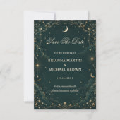 Hemels Vintage Romantisch Kosmisch Save The Date (Voorkant)