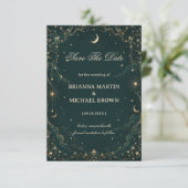 Hemels Vintage Romantisch Kosmisch Save The Date (Staand voorkant)