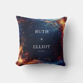 Hemels Vuur IJs Abstracte Werveling Melkwegstelsel Kussen