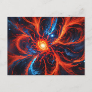Hemels vuur Kosmisch Abstract Briefkaart