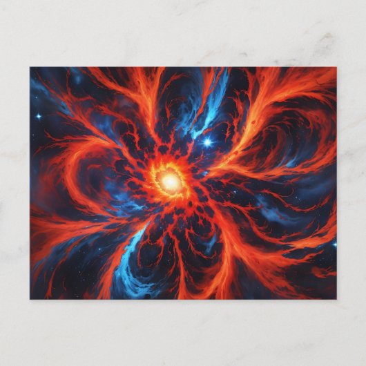 Hemels vuur Kosmisch Abstract Briefkaart (Voorkant)