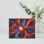 Hemels vuur Kosmisch Abstract Briefkaart (Staand voorkant)