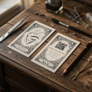 Hemels Wenkbrauw Artiest   Vintage Wenkbrauw Studi Visitekaartje