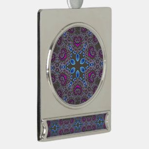 Hemels Werveling Verzilverd Banner Ornament