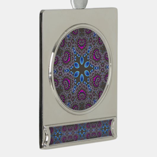 Hemels Werveling Verzilverd Banner Ornament (Rechts)