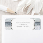 Hemels witte ruches en kant elegante labels (Insitu)