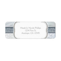 Hemels witte ruches en kant elegante labels