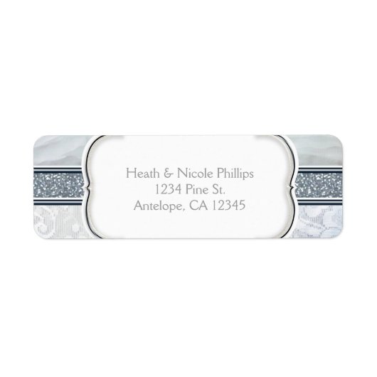 Hemels witte ruches en kant elegante labels (Voorkant)