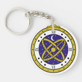 Hemels zakhorloge Vectorafbeelding met Goud Sleutelhanger (Voorkant)