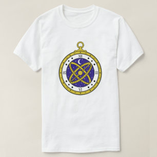 Hemels Zakhorloge Vectorafbeelding met Goud T-shirt