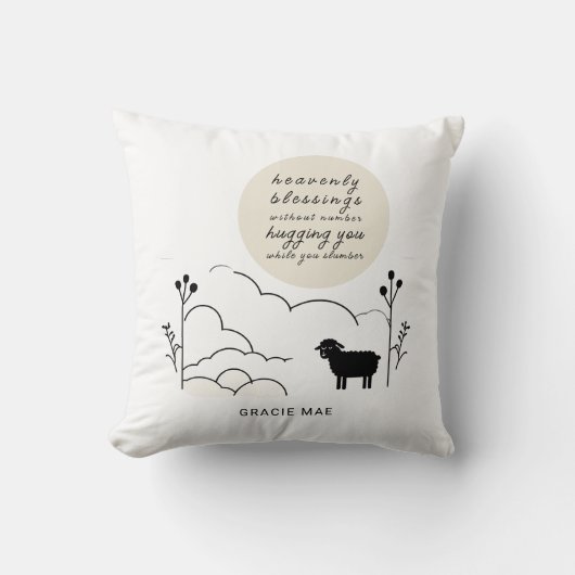 hemels zegeningsgebed | Neutrale kleuren | Schaap Kussen (Voorkant)