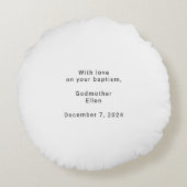 hemels zegeningsgebed | Neutrale kleuren | Schaap Rond Kussen (Achterkant)