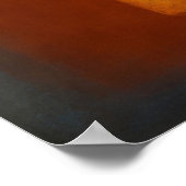 Hemels Zen Rode Horizon Kleurveld Abstract Poster (Hoek)
