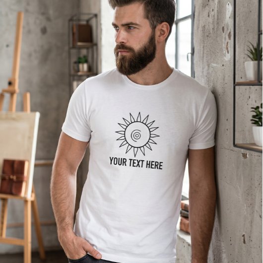 Hemels Zon Minimalistisch Grafisch T-Shirt