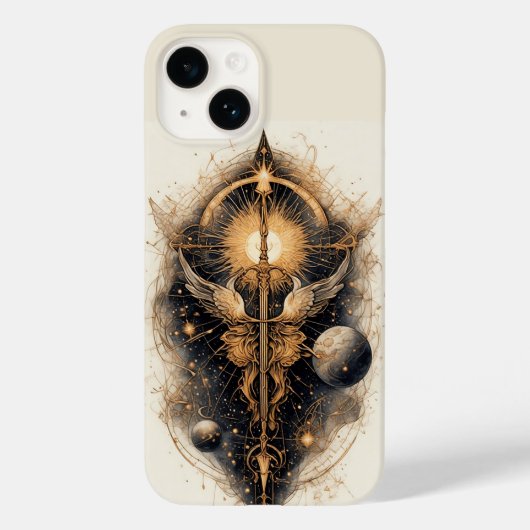 Hemels Zwaard met Engelenvleugels Case-Mate iPhone Case (Achterkant)