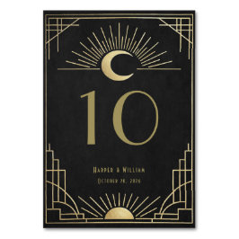 Hemels zwart en goud art deco kaart