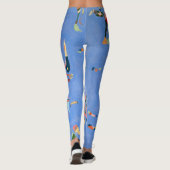 Hemelsblauw | Biomorfe vormen | Kandinsky | Leggings (Achterkant)
