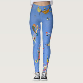 Hemelsblauw | Biomorfe vormen | Kandinsky | Leggings