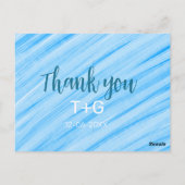 Hemelsblauw dank je voeg koppel naam datum jaar te briefkaart (Achterkant)