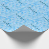 Hemelsblauw dank je wel voeg koppel naam datum jaa cadeaupapier (Hoek)