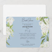 Hemelsblauw Dripping Wit Hydrangeas Vrijgezellenfe Kaart (Voorkant / Achterkant)