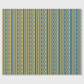 Hemelsblauw en Warm Geel Elegantie Cadeaupapier (Vlak)