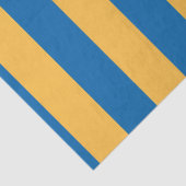 Hemelsblauw en Warm Geel Strepen Tissuepapier (Detail)