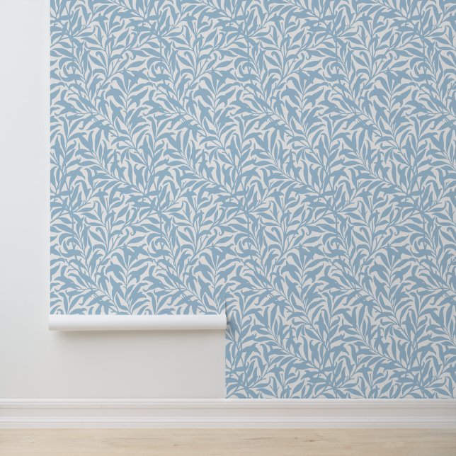 Hemelsblauw en witte wilgentak behang (Applicatie)
