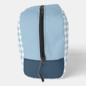Hemelsblauw Gingham Monogram Toilettasje (Rechts)