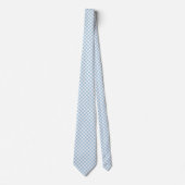 Hemelsblauw Gingham Stropdas (Voorkant)