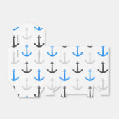 Hemelsblauw, grijs, ankers; nautisch bedankdoosjes (Uitgevouwen)