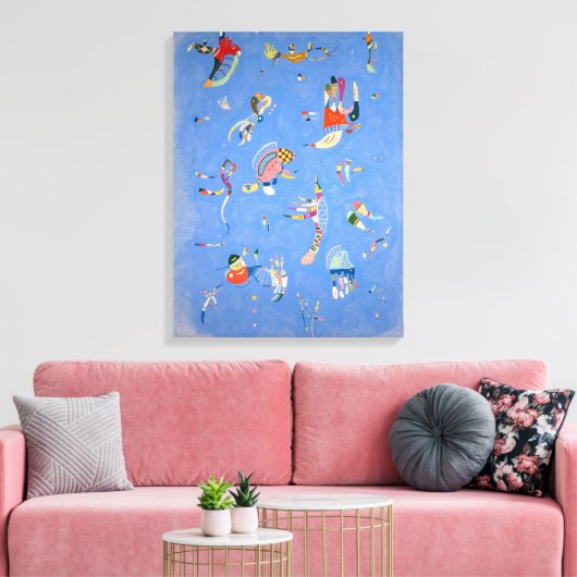Hemelsblauw | Kandinsky | Canvas Afdruk (Insitu (Woonkamer))