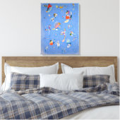 Hemelsblauw | Kandinsky | Canvas Afdruk (Insitu (Slaapkamer))