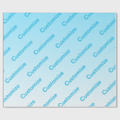 Hemelsblauw (kleur kan worden veranderd!) Ombre &  Cadeaupapier (Vlak)