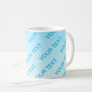 Hemelsblauw (kleur kan worden veranderd!) Ombre & Koffiemok