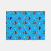 hemelsblauw krulpatroon fleece deken (Voorkant (Horizontaal))