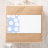 Hemelsblauw met grote witte stippen. etiket (Insitu)