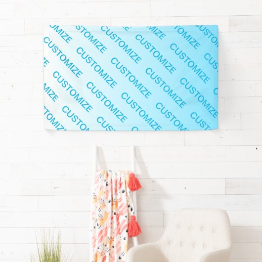 Hemelsblauw (veranderlijke kleur!) Ombre & Tekstpa Spandoek (Insitu)