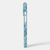 Hemelsblauw vintage bloemenpatroon omslag Case-Mate iPhone case (Achterkant / Links)
