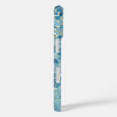 Hemelsblauw vintage bloemenpatroon omslag Case-Mate iPhone case (Achterkant / Rechts)